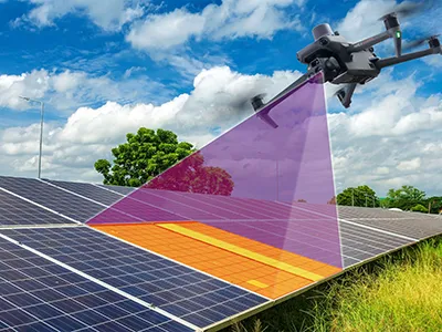 detection cellule endommagee panneaux solaires drone thermique utm 47 marmande